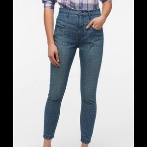 NWT Urban Outfitters Polka Dot High Rise Jeans